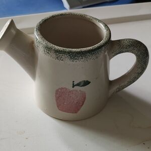 Guyroc Ceramic Watering Can with Pink Apple Design